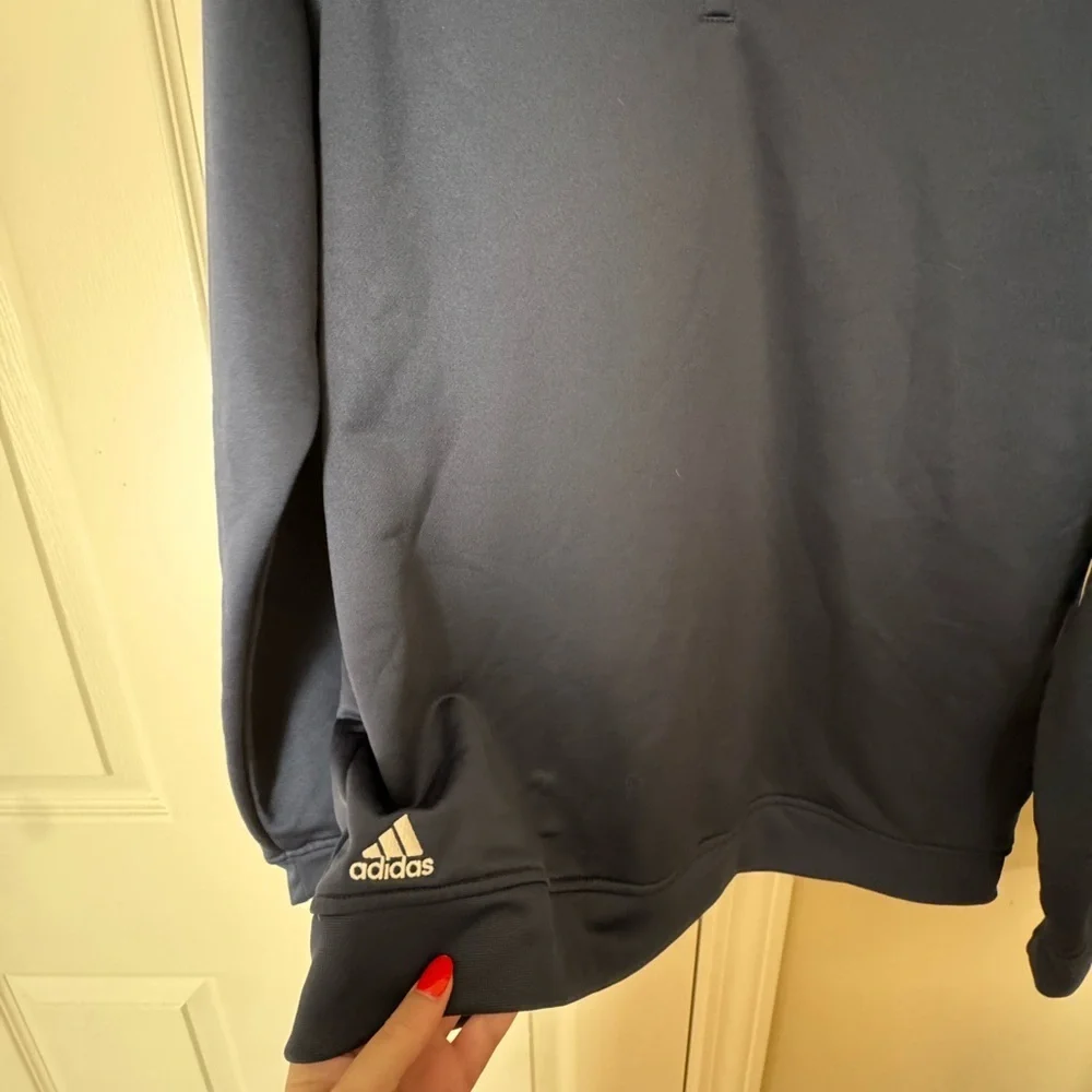 Adidas Dark Blue Half-Zip Sweatshirt